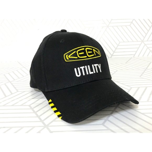 NEW Keen Utility Black Embroidered Fitted Logo Baseball Cap Hat OS - Picture 1 of 6